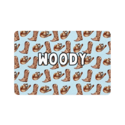 Western Woof Pet Food Mat (12x18)