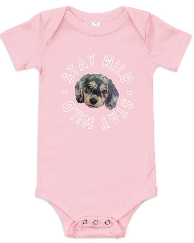 'Stay Wild' Personalized Baby Short Sleeve Custom One Piece