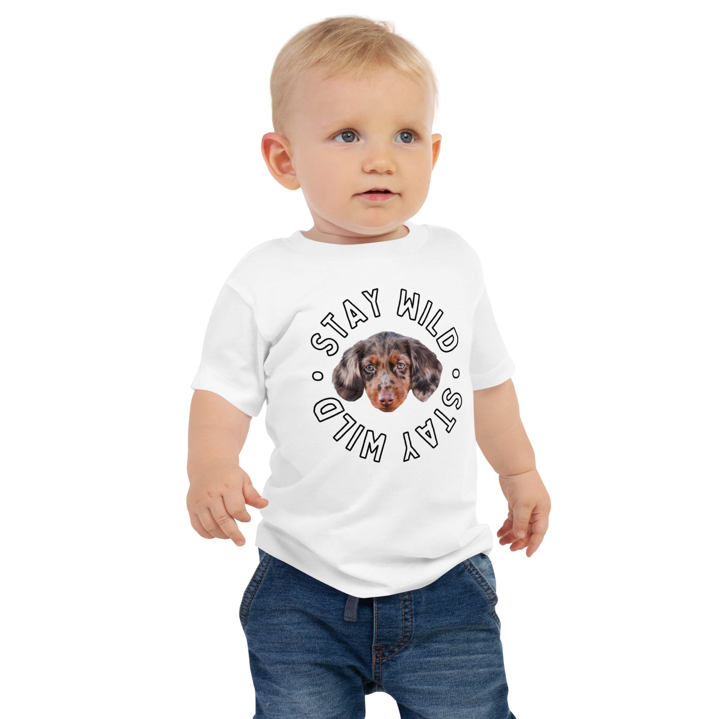 Personalized 'Stay Wild' Baby Jersey Short Sleeve Tee