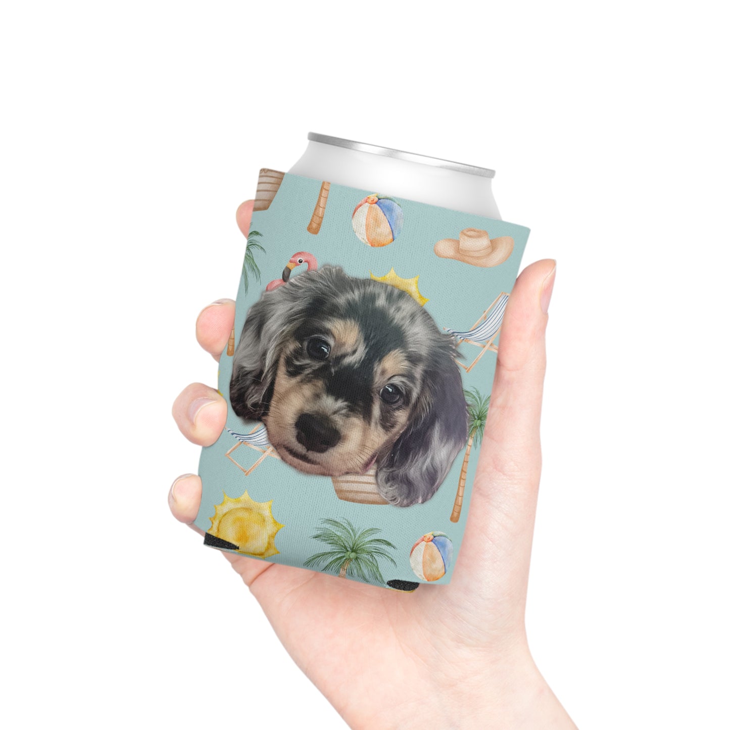 Beach Vacay Personalized Custom Can Cooler Coozie