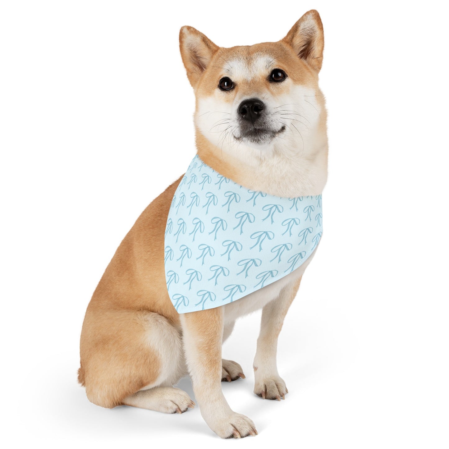 Little Bow Blue Dog Collar Bandana