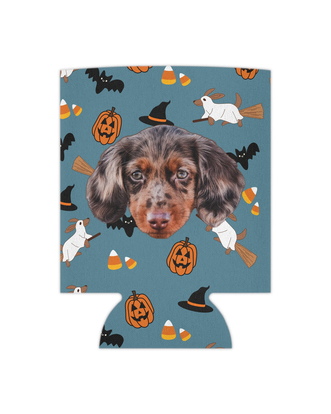 Happy Halloweenie Custom Can Cooler Koozie
