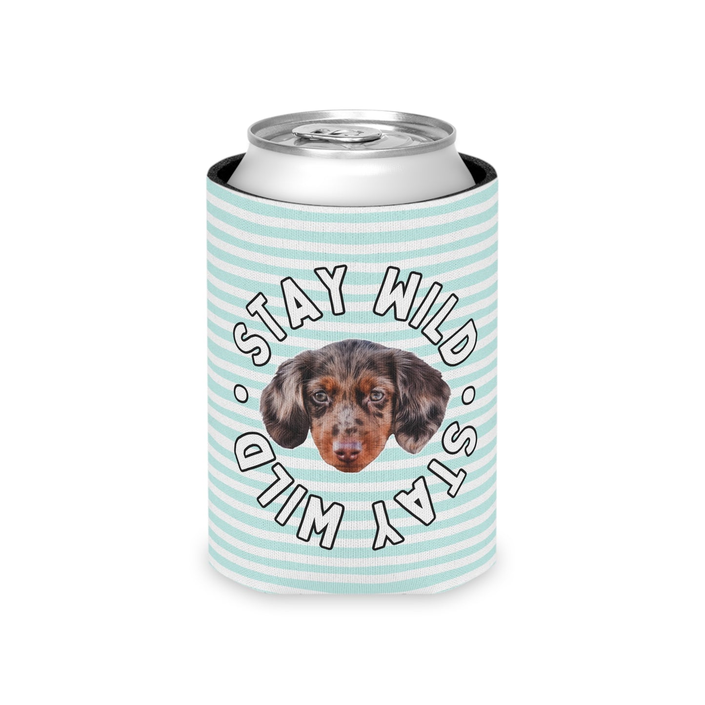 Stay Wild Stripes Custom Can Cooler Coozie