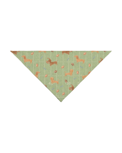 Football themed dachshund bandana.