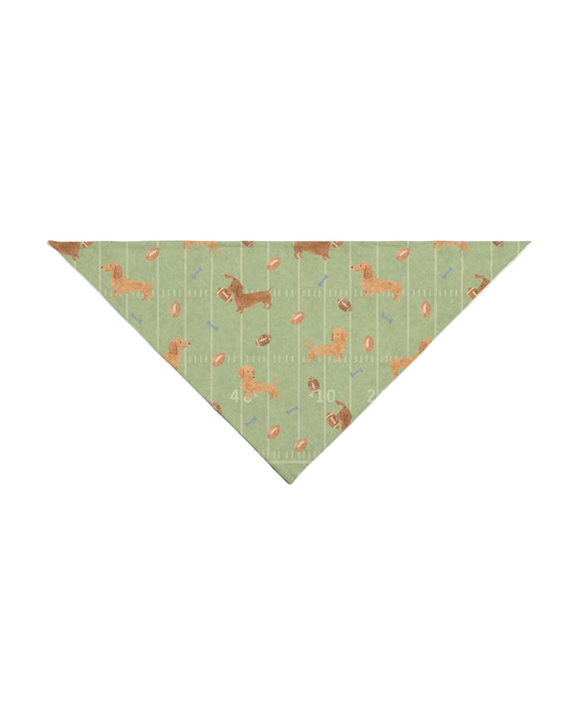 Football themed dachshund bandana.