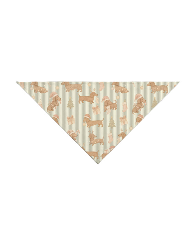 Dog Bandana - Deck The Dachshund Paws