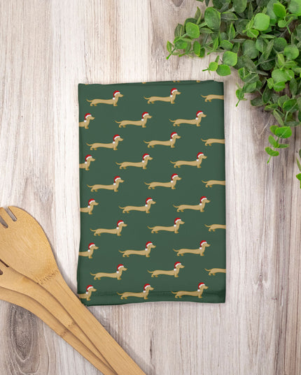 Hostess Towel - Dach of Gold Holiday Green