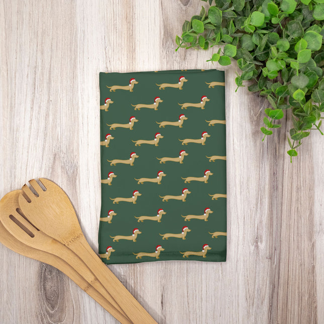 Hostess Towel - Dach of Gold Holiday Green