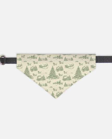 On Collar Dog Bandana  - Christmas Dachshund Toile