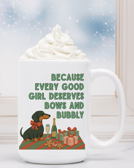 Mug Deluxe 15oz. - Bubbles & Bows
