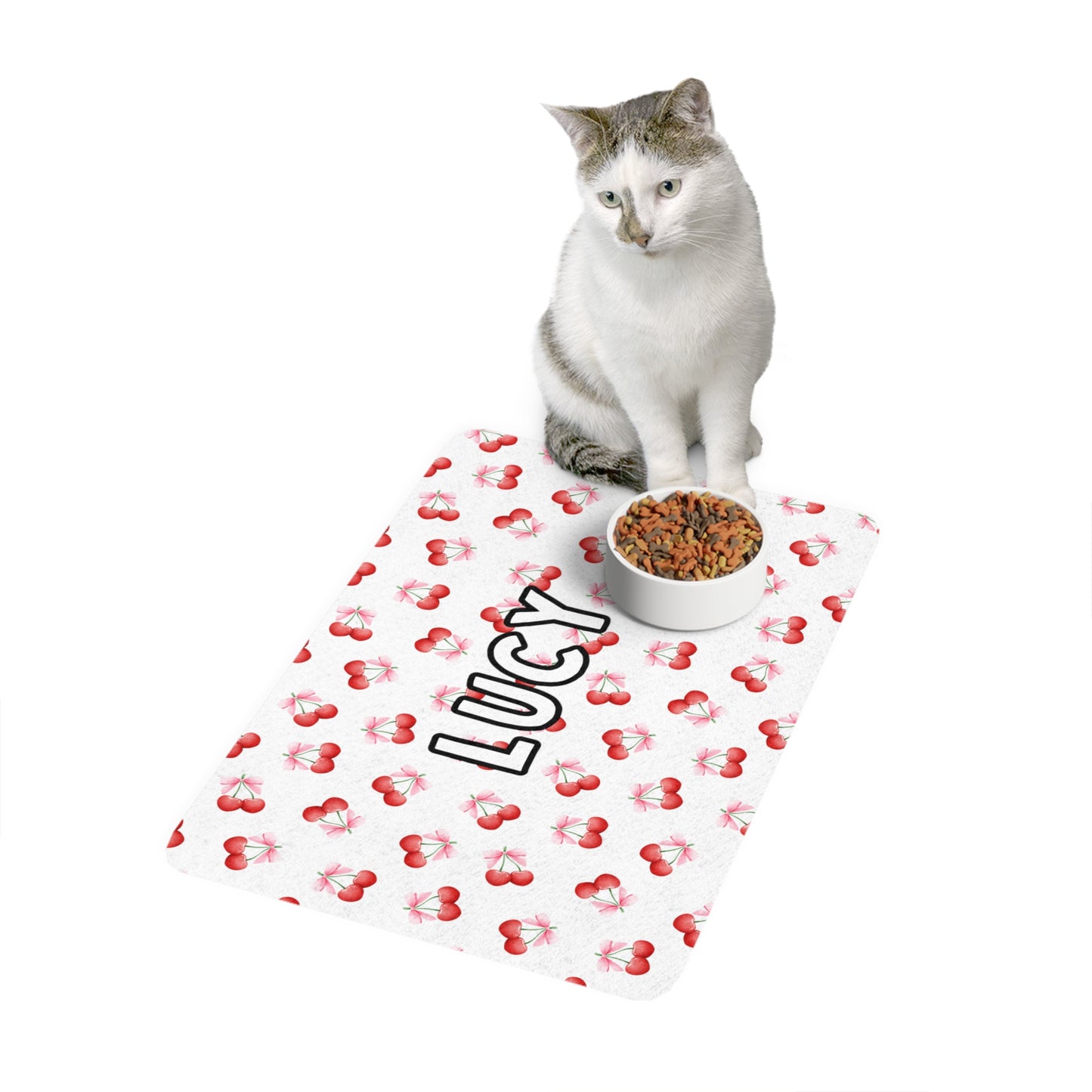 Cherry Coquette Pet Food Mat (12x18)