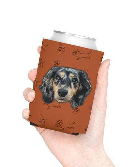 Dachshund Stroll Halloween Edition Custom Can Cooler Coozie