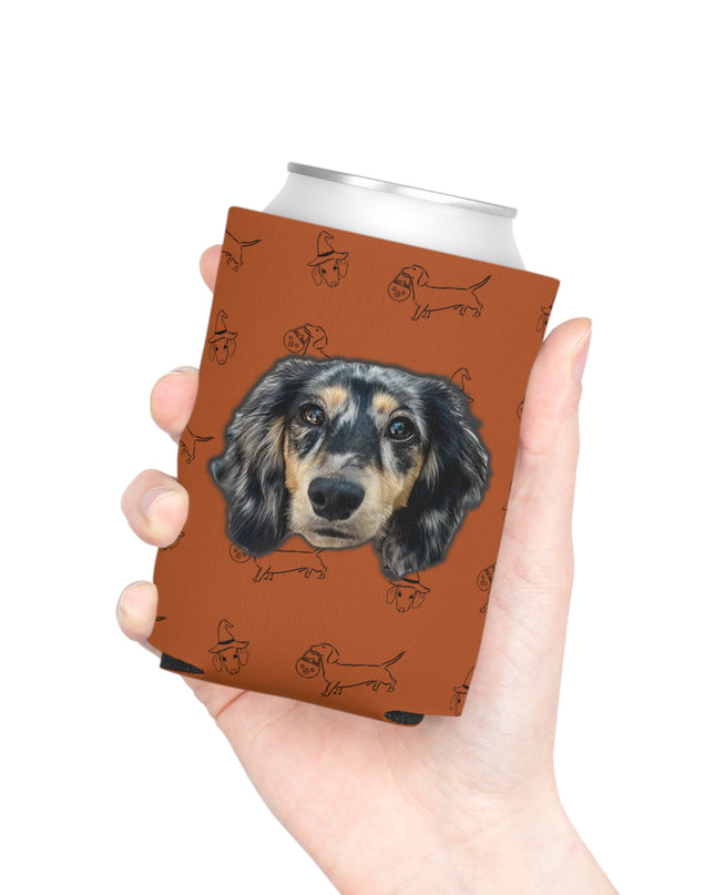 Dachshund Stroll Halloween Edition Custom Can Cooler Coozie