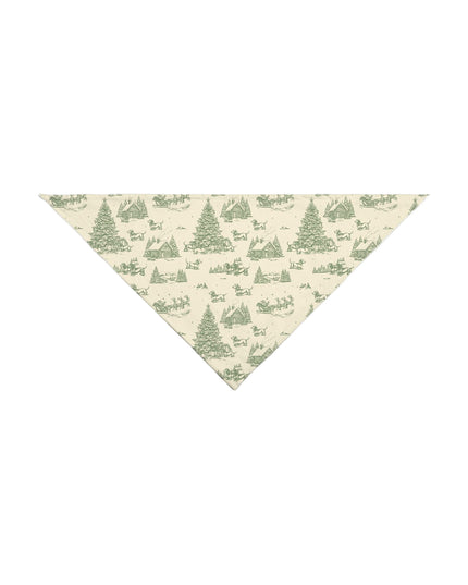 Tie On Dog Bandana - Christman Dachshund Toile