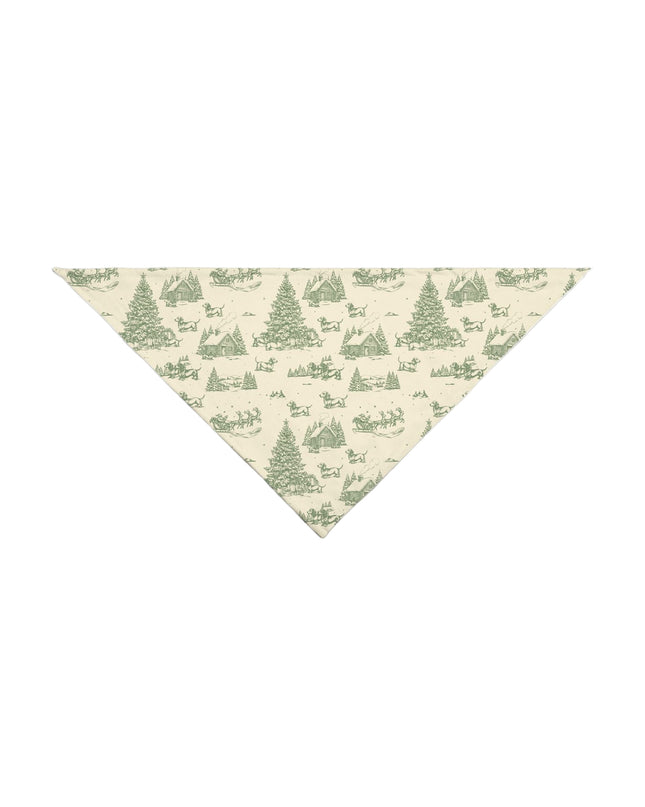 Tie On Dog Bandana - Christman Dachshund Toile