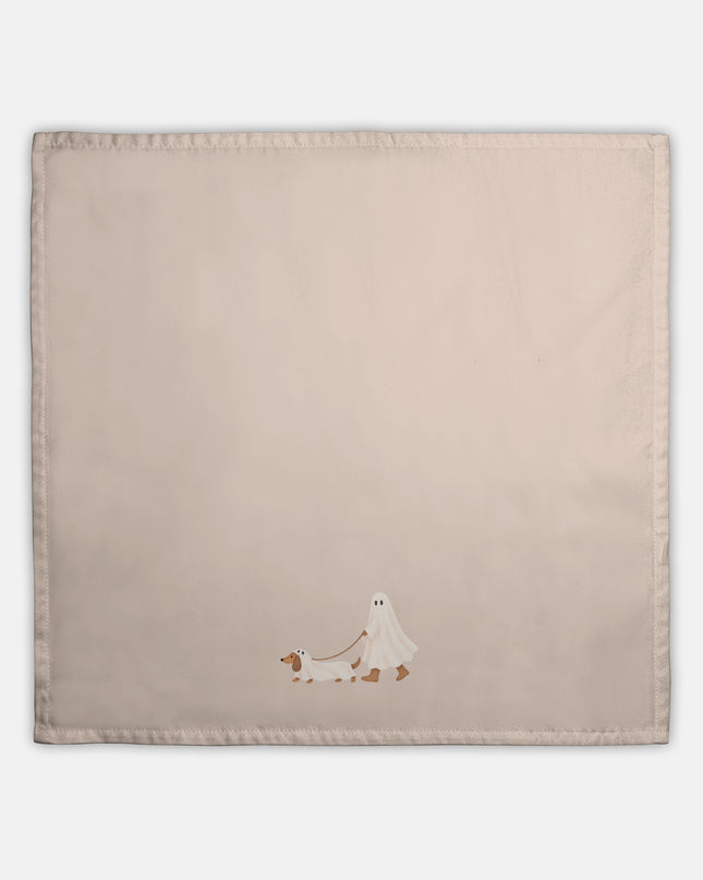 Ghost Walking A Dachshund For Halloween Hostess Towel (Single)
