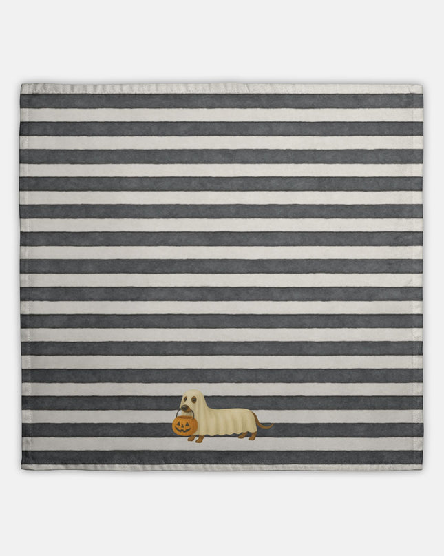 Hostess Towel - Spooky Striped Sausage Dog