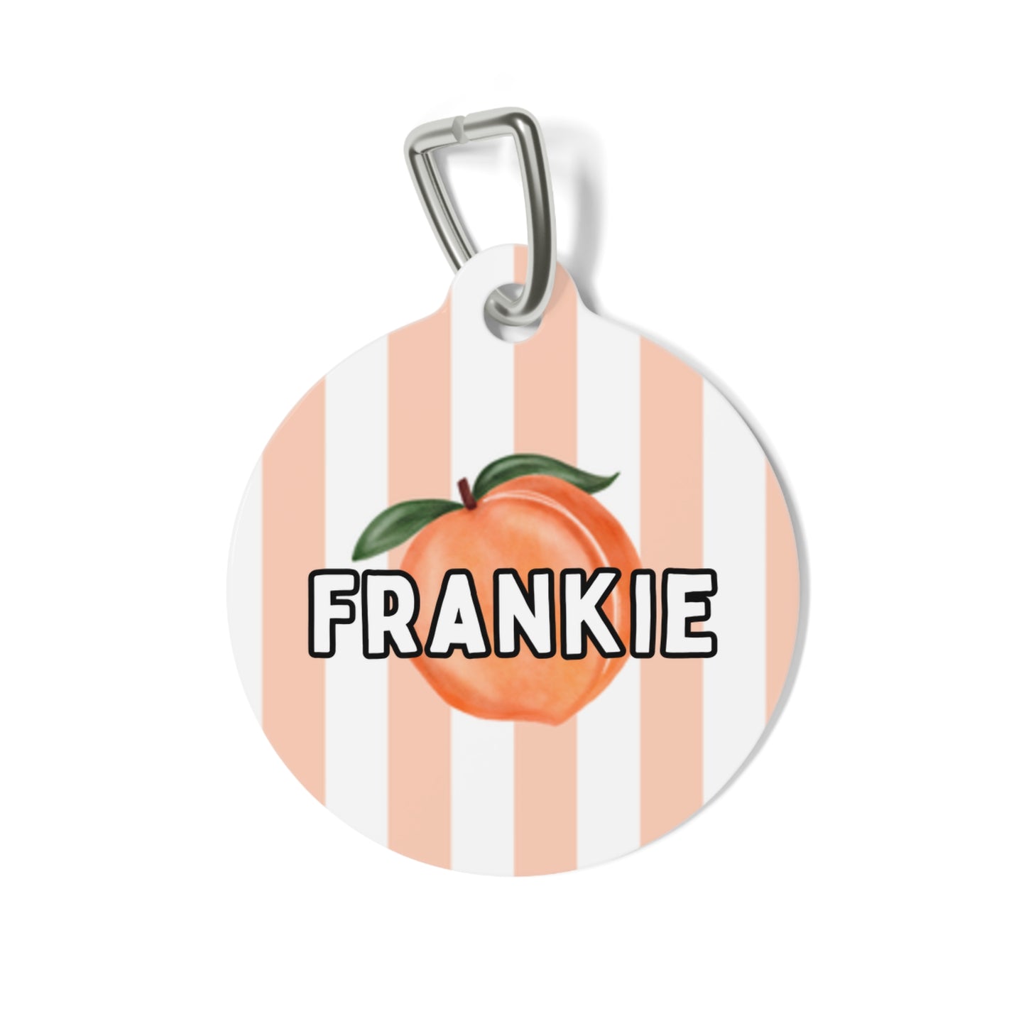 Perfect Peach Custom Round Metal Pet Tag