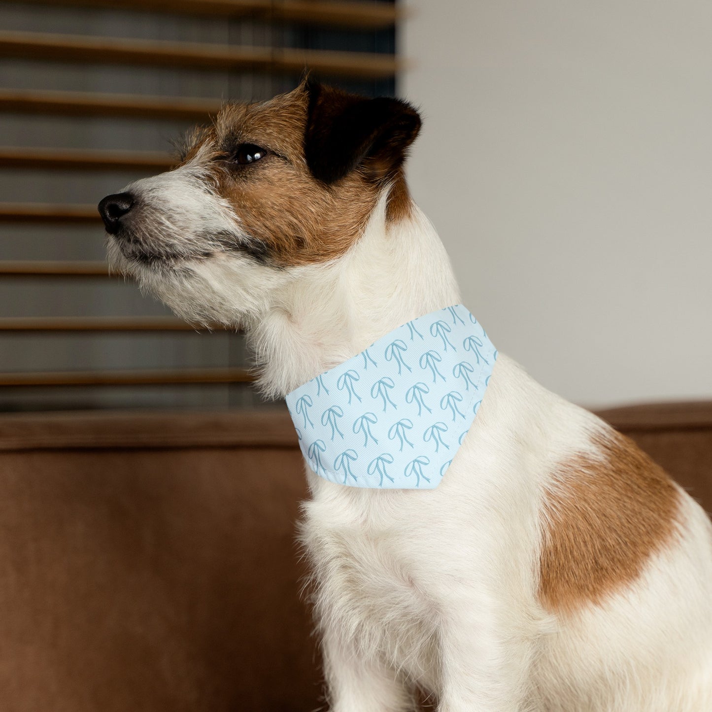 Little Bow Blue Dog Collar Bandana