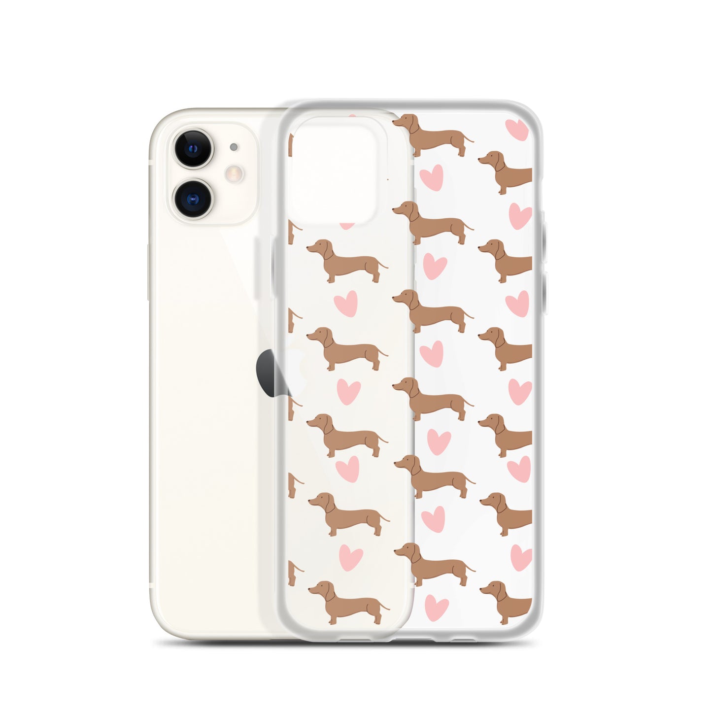 Dachshund Hearts Clear Case for iPhone®