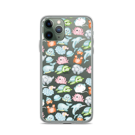 Under The Sea Animal Party Clear Case for iPhone®