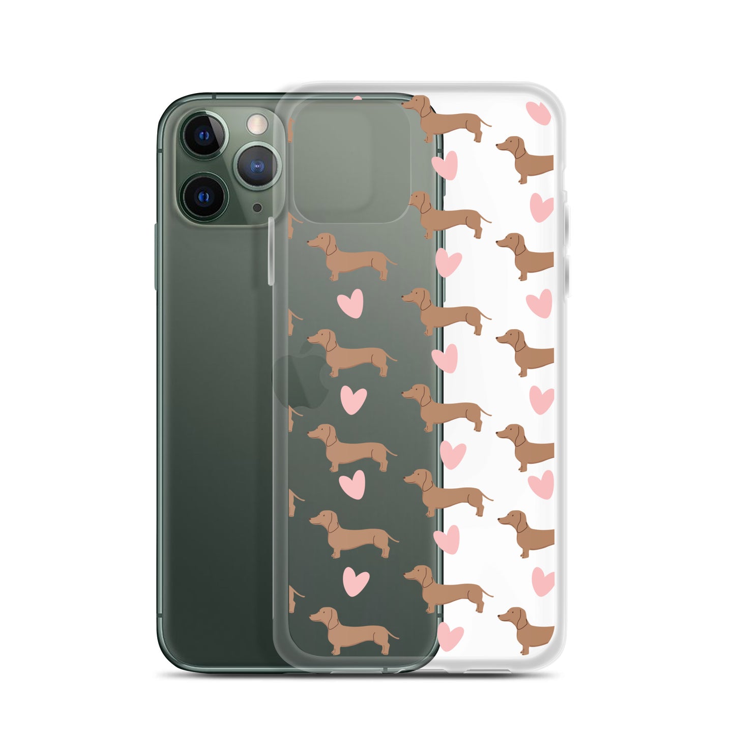 Dachshund Hearts Clear Case for iPhone®