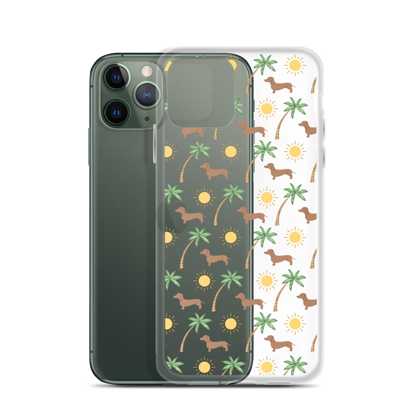 Sunny Palm Dachshund Clear Case for iPhone®