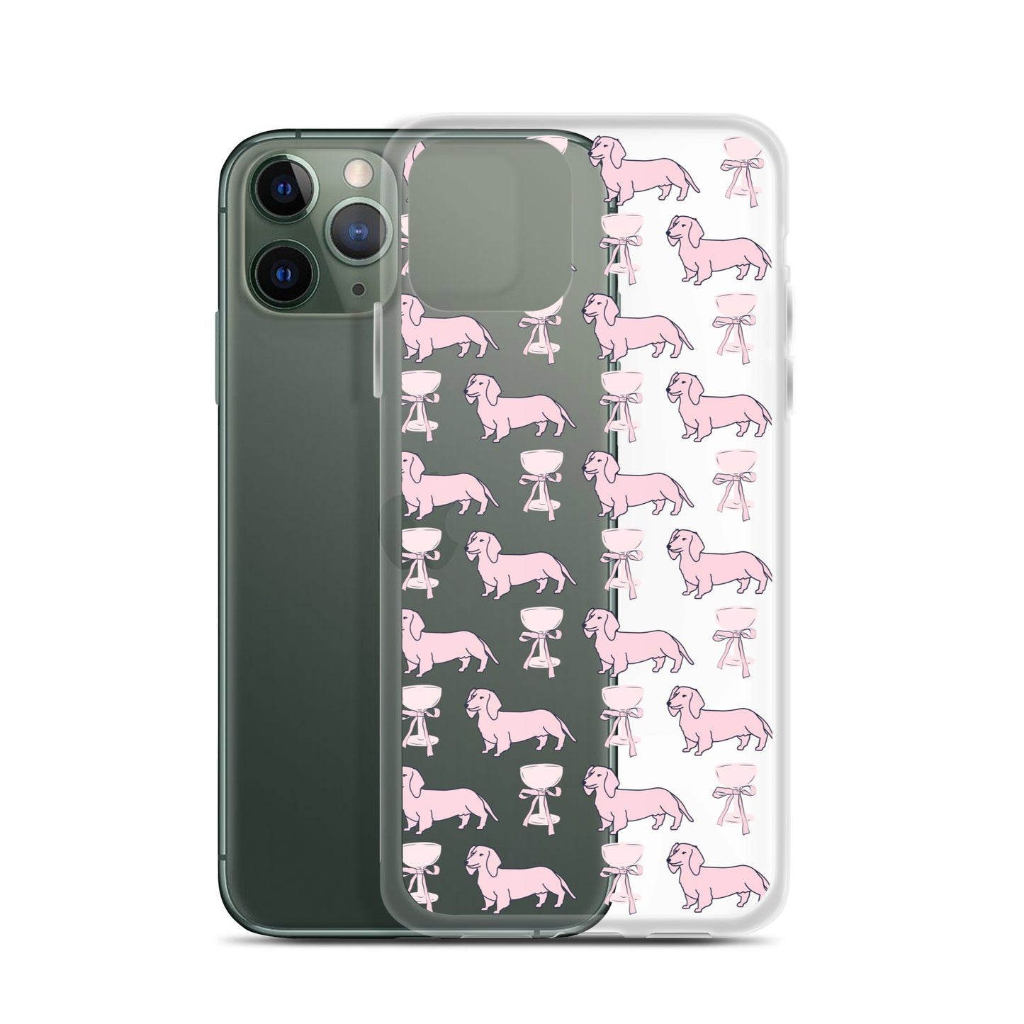 Puppies & Prosecco Pink Clear Case for iPhone®