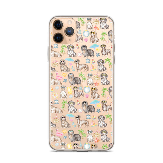 Dachshund Medley Beach Party Clear Case for iPhone®