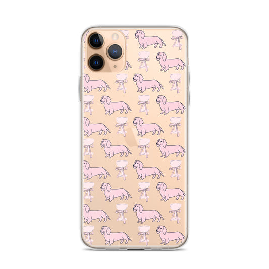 Puppies & Prosecco Pink Clear Case for iPhone®