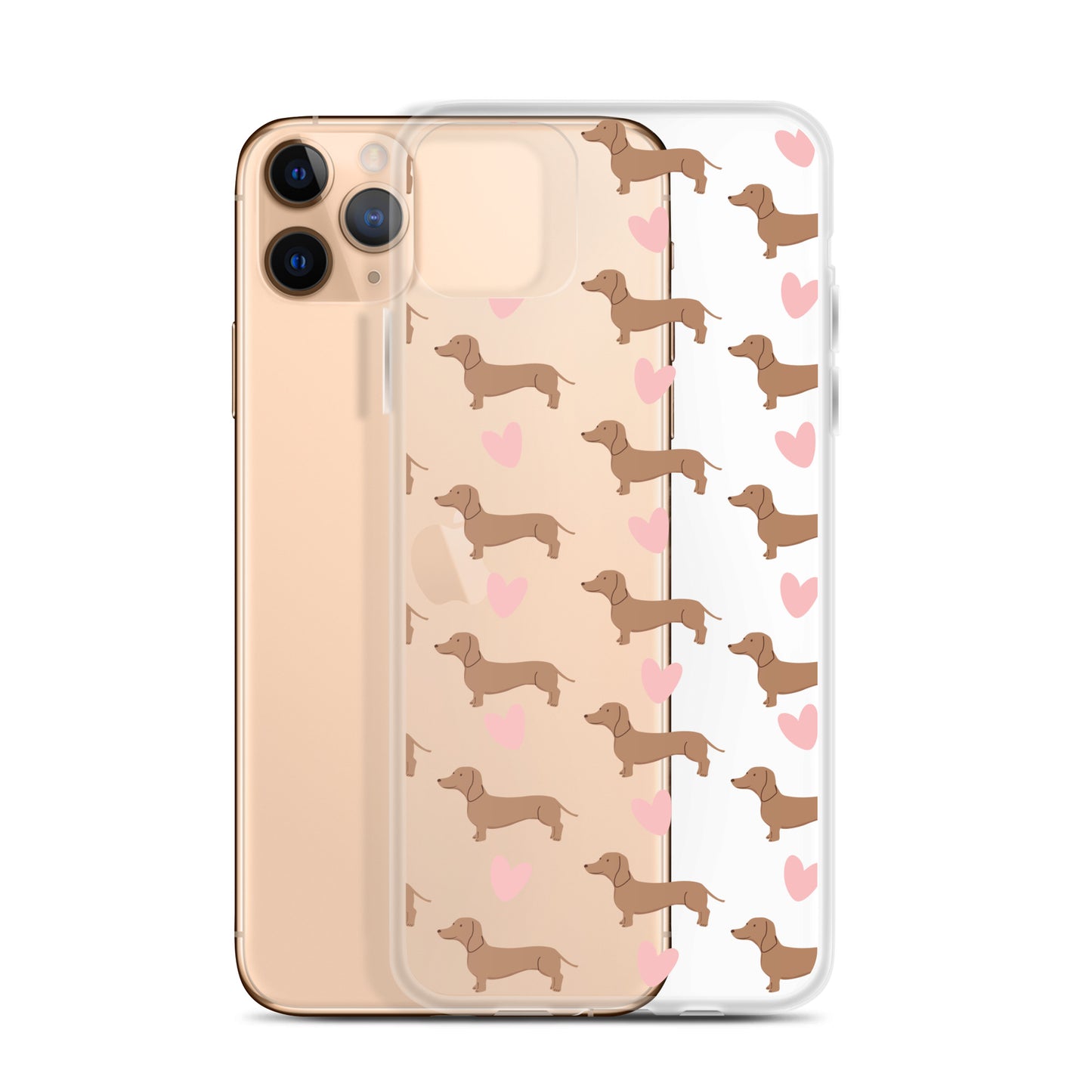 Dachshund Hearts Clear Case for iPhone®