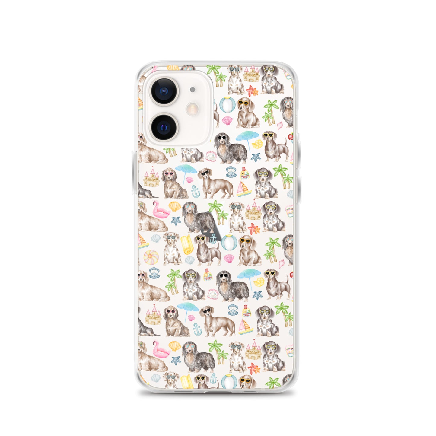 Dachshund Medley Beach Party Clear Case for iPhone®