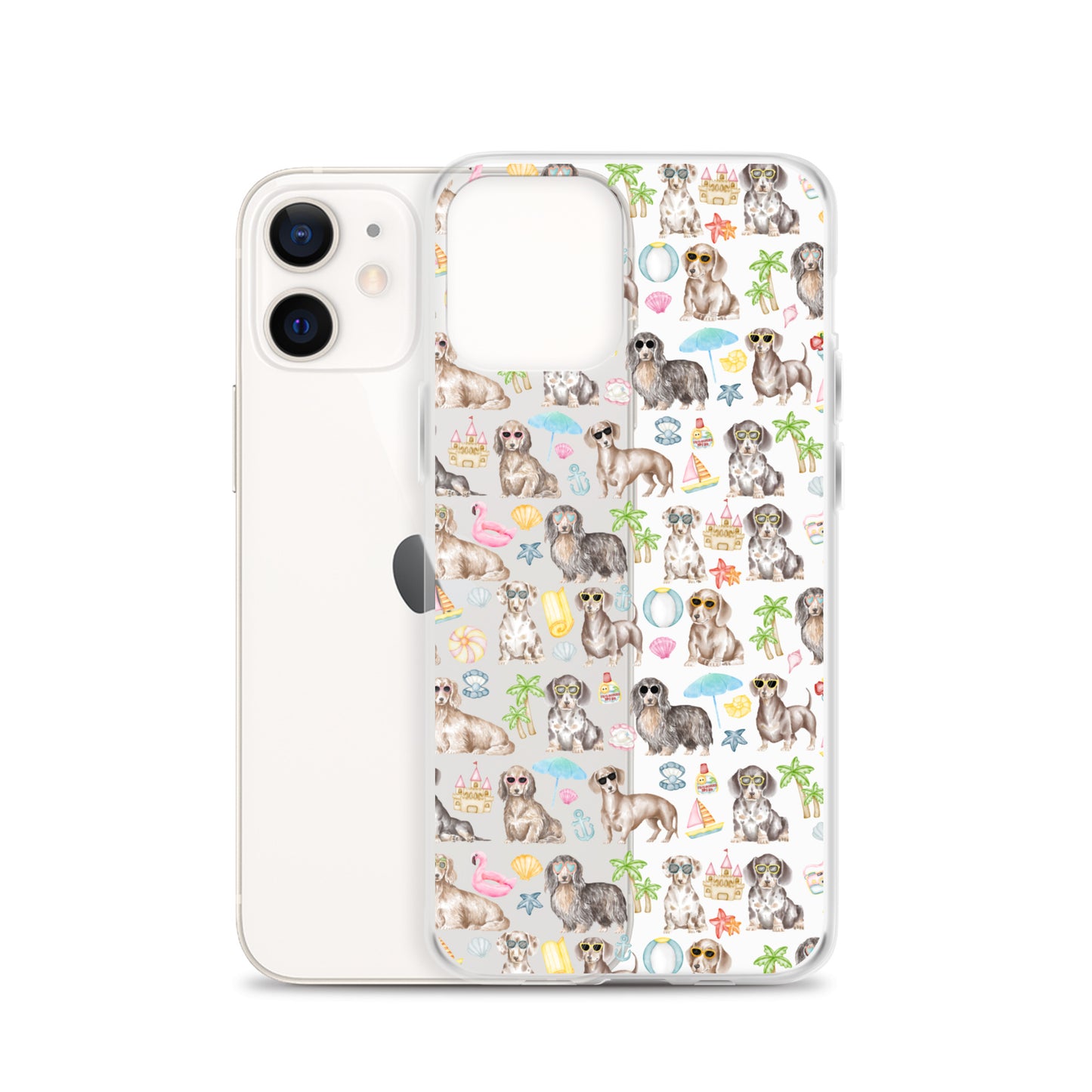 Dachshund Medley Beach Party Clear Case for iPhone®