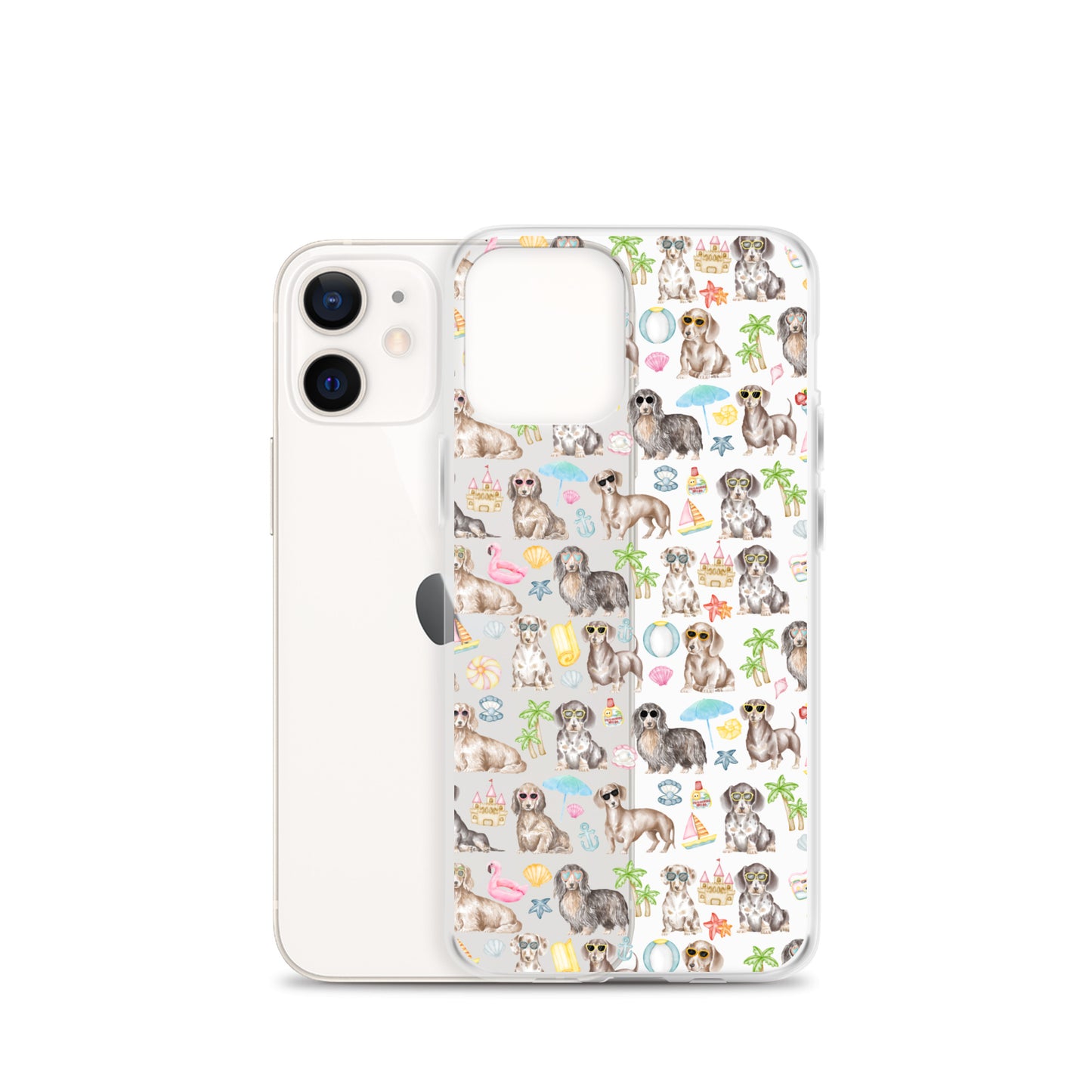 Dachshund Medley Beach Party Clear Case for iPhone®