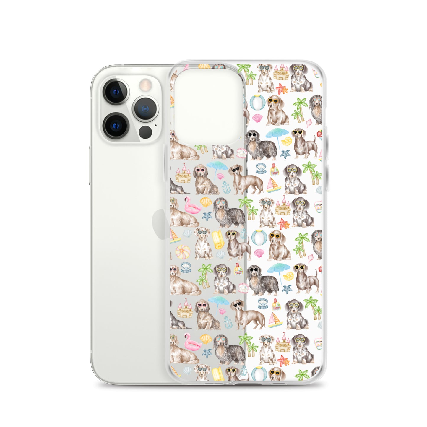 Dachshund Medley Beach Party Clear Case for iPhone®