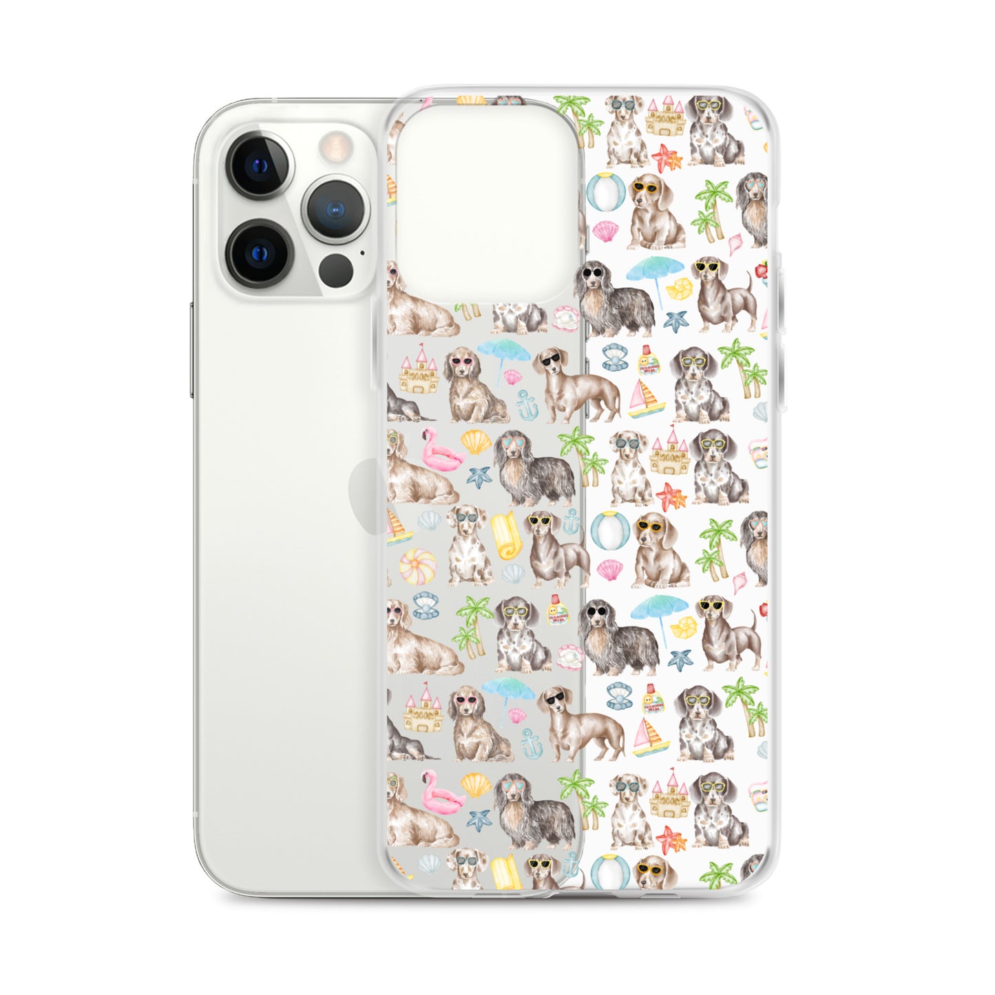 Dachshund Medley Beach Party Clear Case for iPhone®