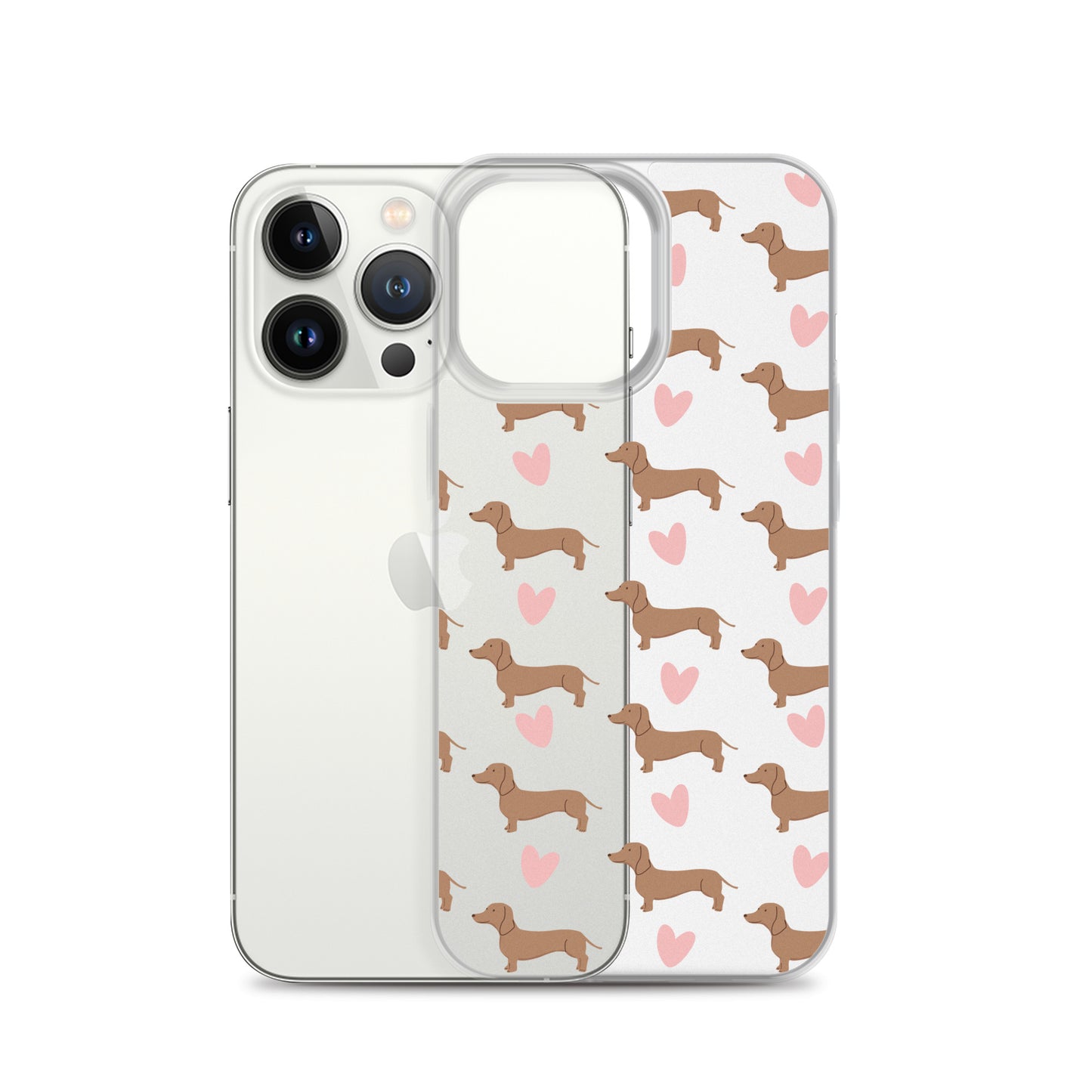 Dachshund Hearts Clear Case for iPhone®