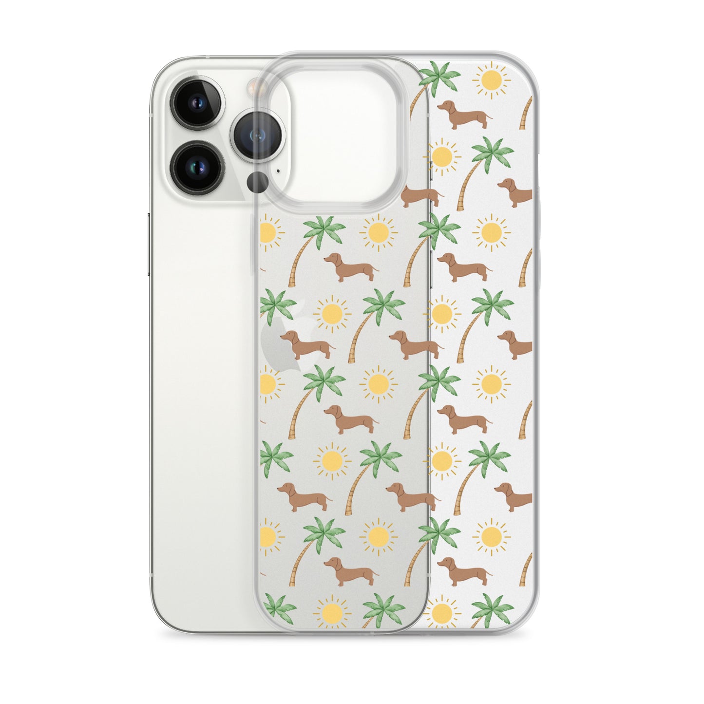 Sunny Palm Dachshund Clear Case for iPhone®