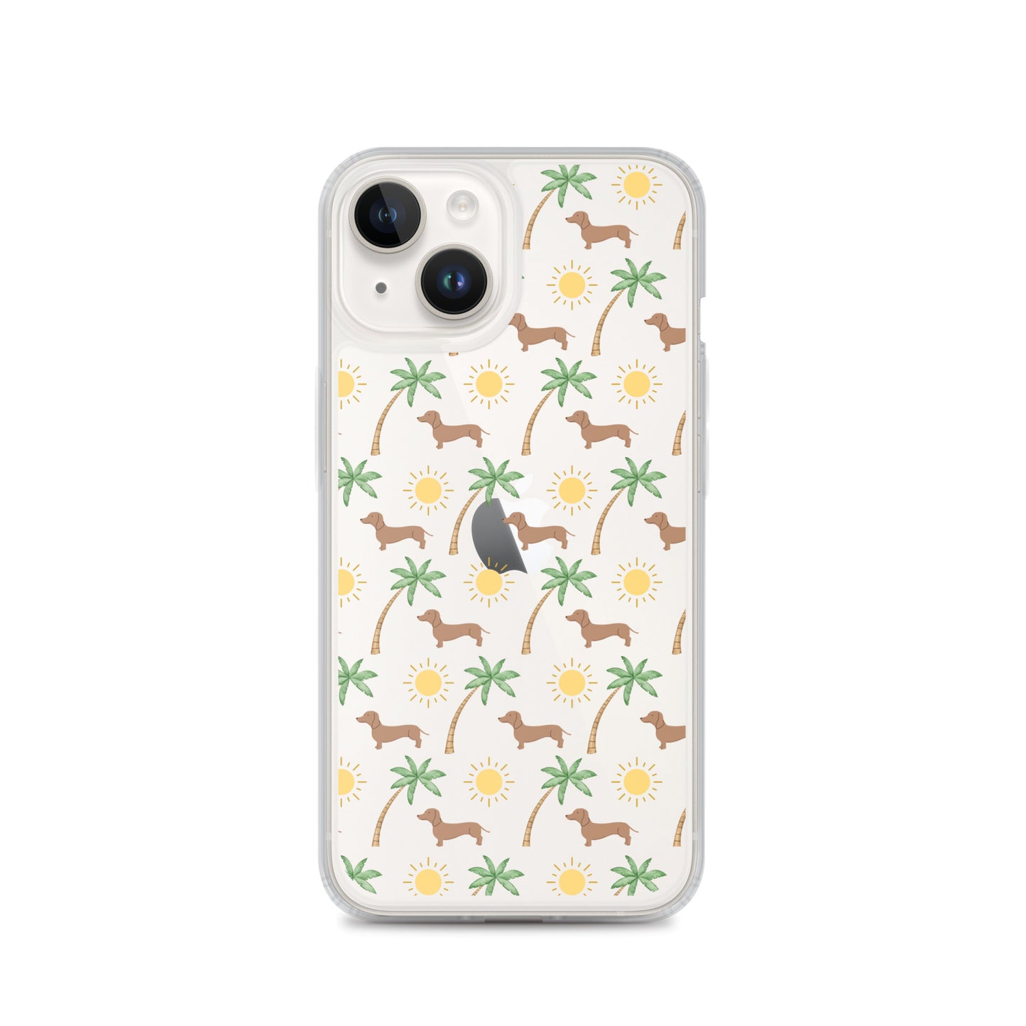 Sunny Palm Dachshund Clear Case for iPhone®