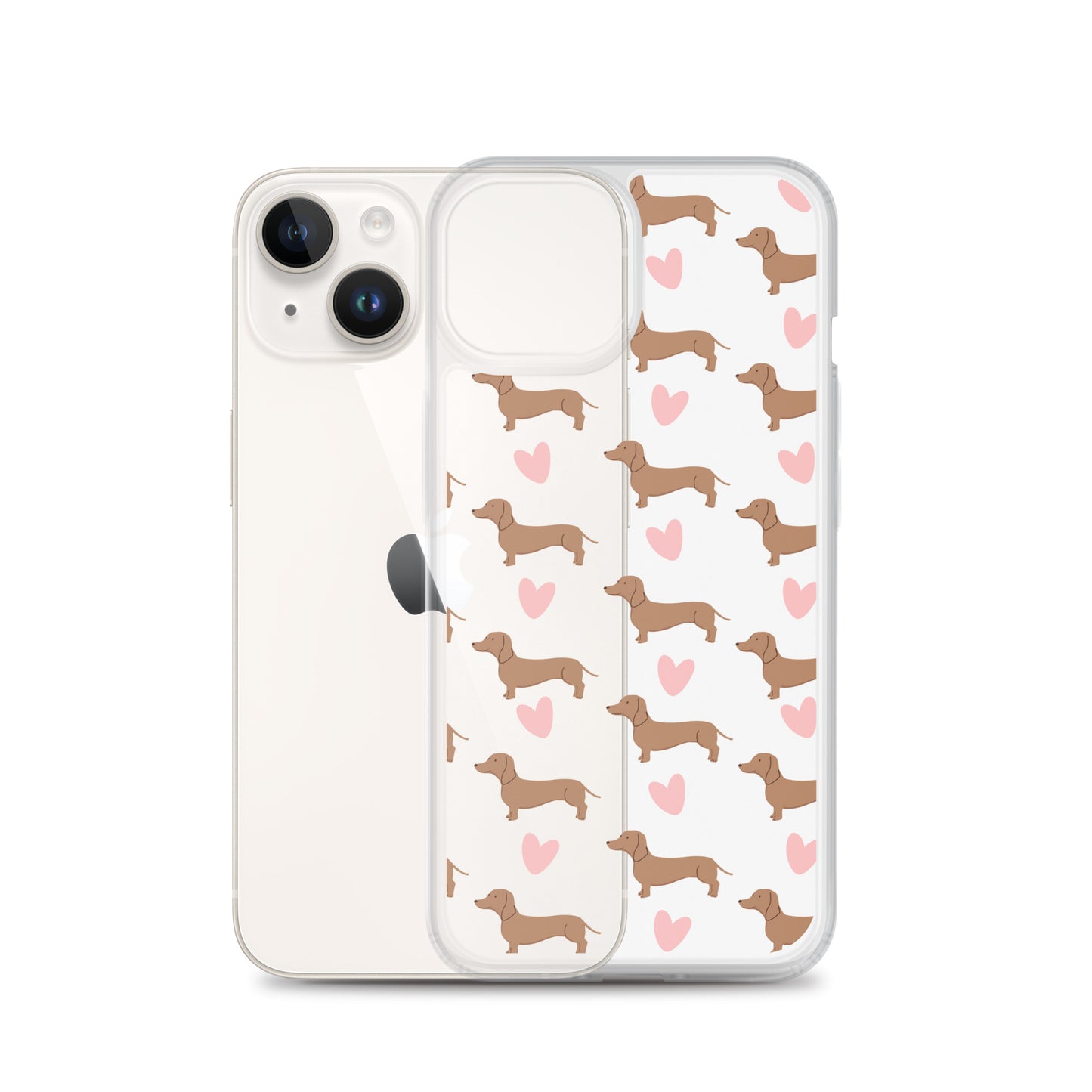 Dachshund Hearts Clear Case for iPhone®