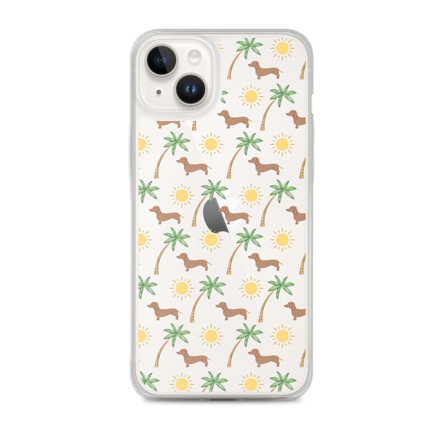 Sunny Palm Dachshund Clear Case for iPhone®