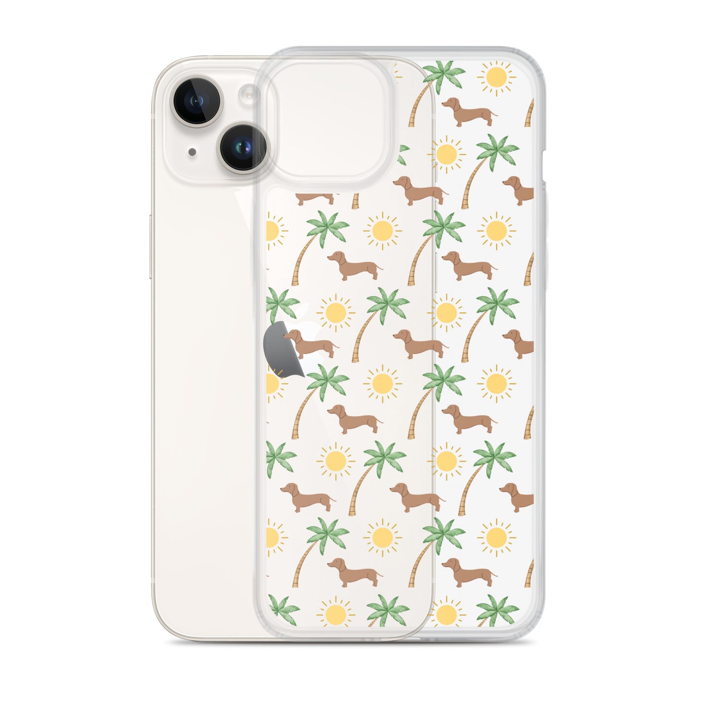 Sunny Palm Dachshund Clear Case for iPhone®