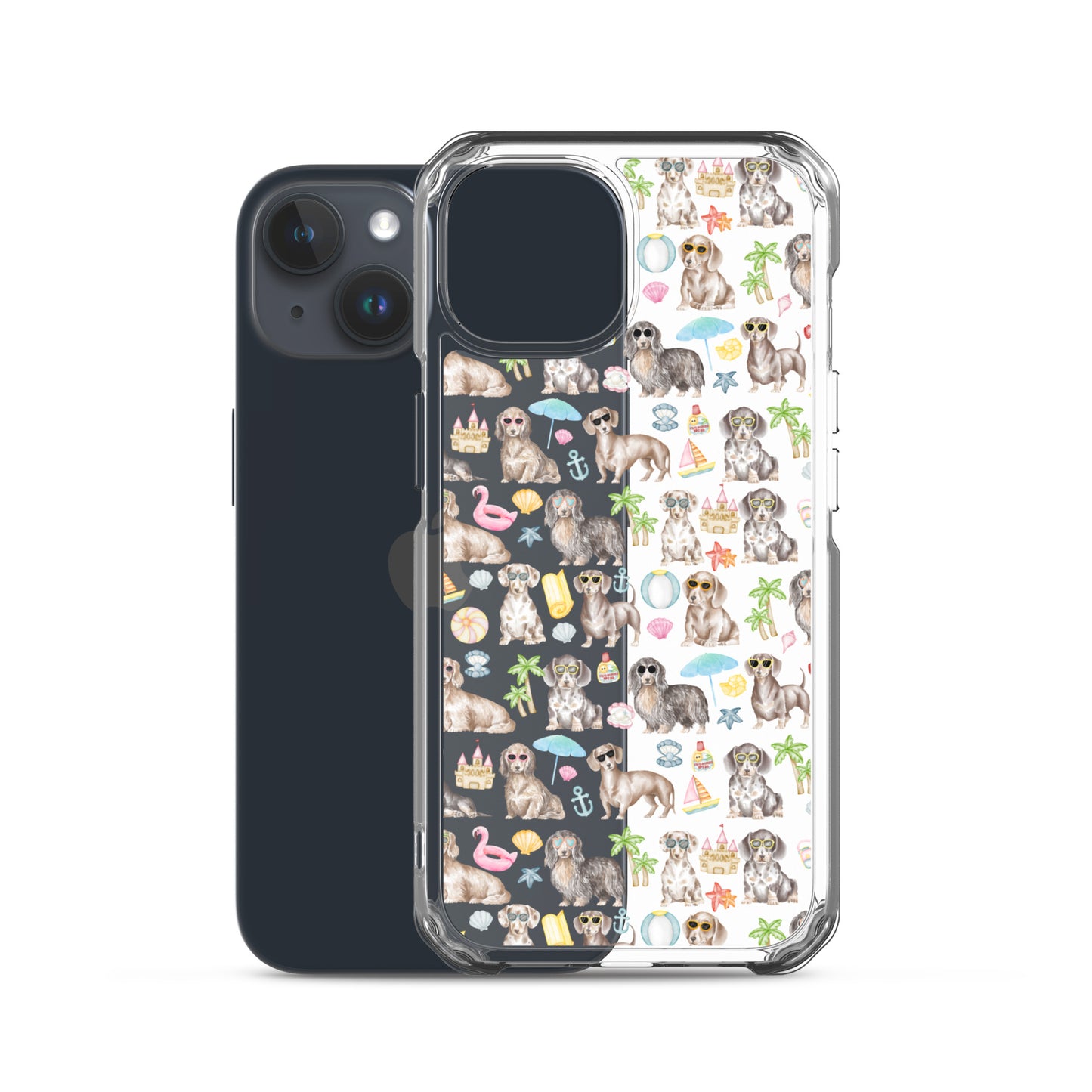 Dachshund Medley Beach Party Clear Case for iPhone®