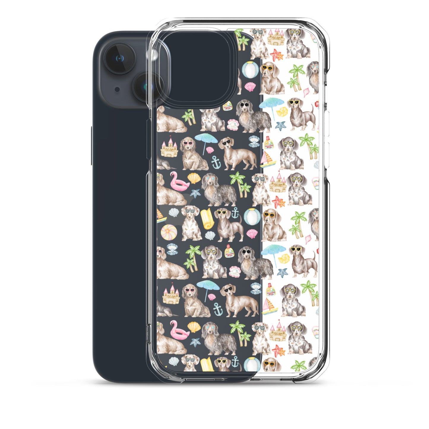 Dachshund Medley Beach Party Clear Case for iPhone®