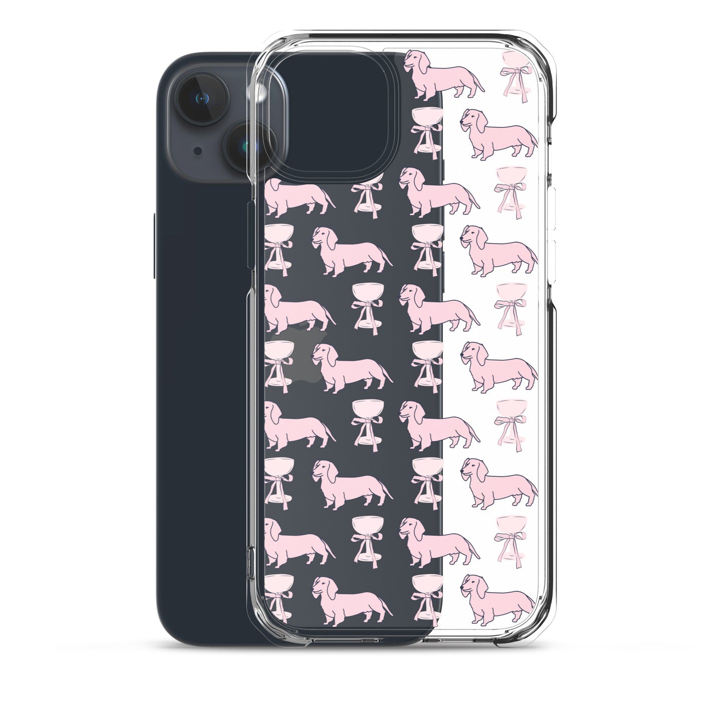 Puppies & Prosecco Pink Clear Case for iPhone®