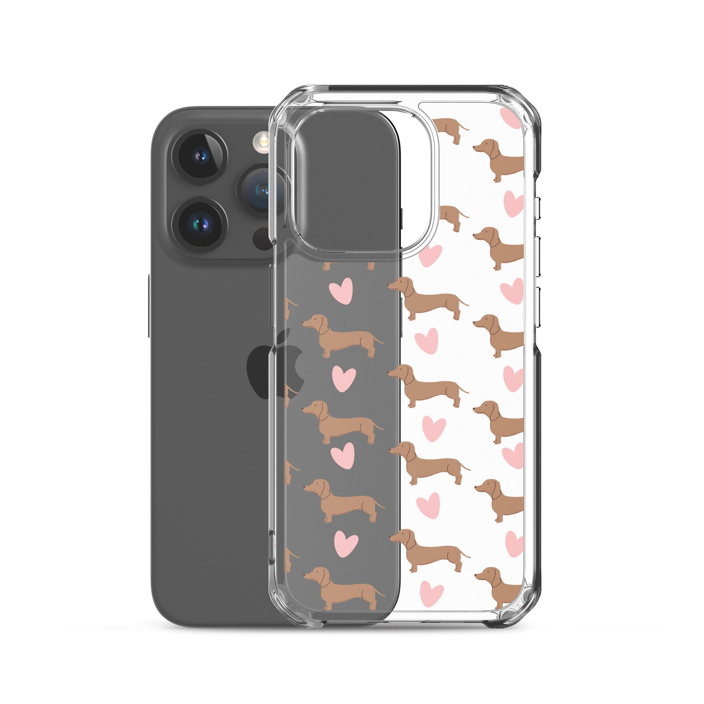 Dachshund Hearts Clear Case for iPhone®