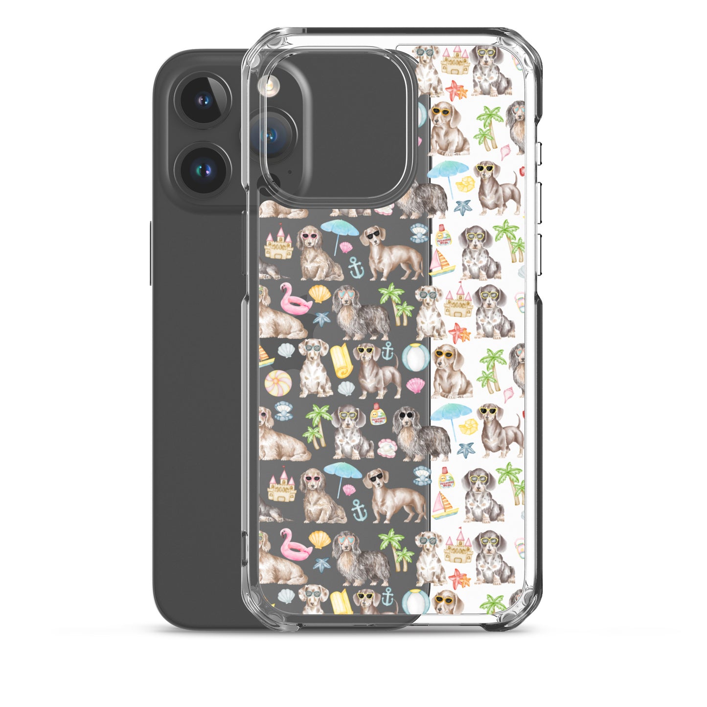 Dachshund Medley Beach Party Clear Case for iPhone®