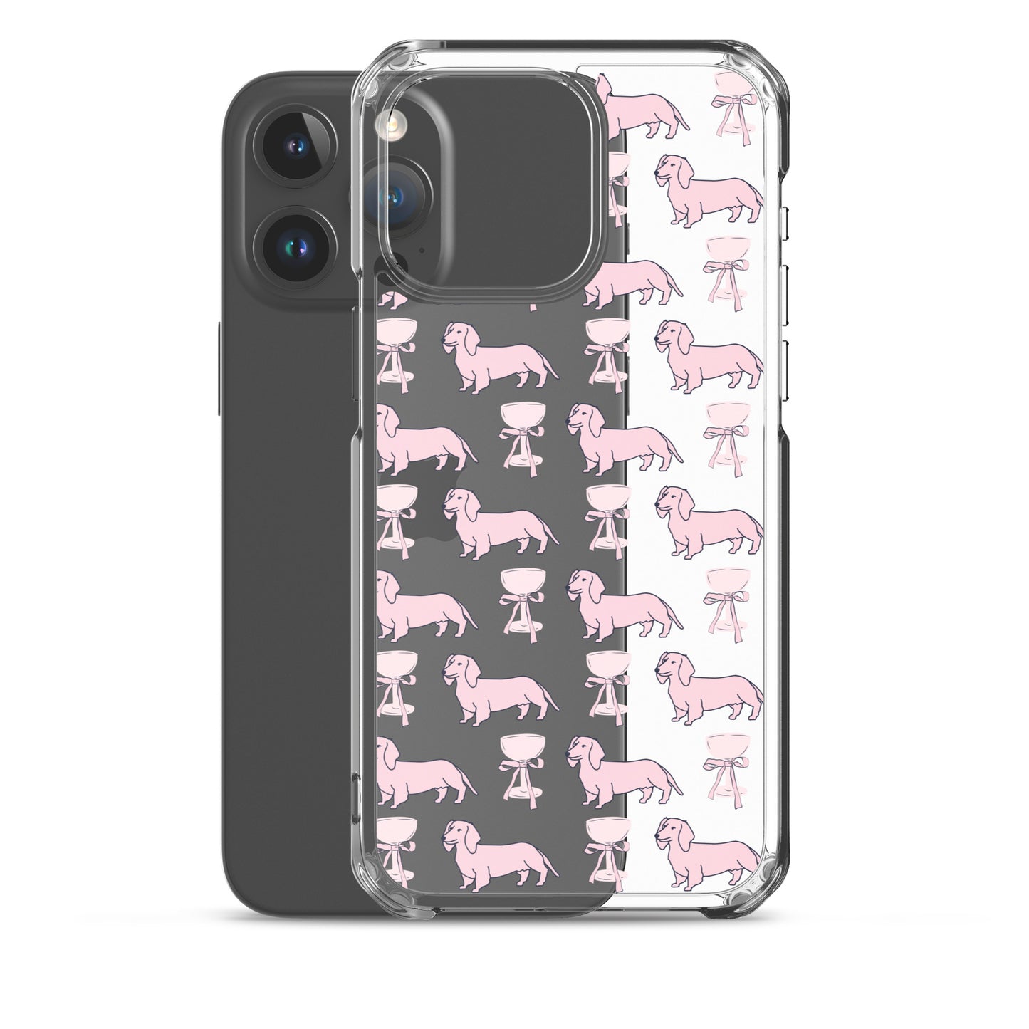 Puppies & Prosecco Pink Clear Case for iPhone®