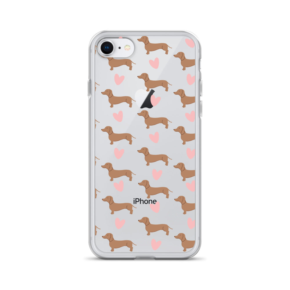 Dachshund Hearts Clear Case for iPhone®