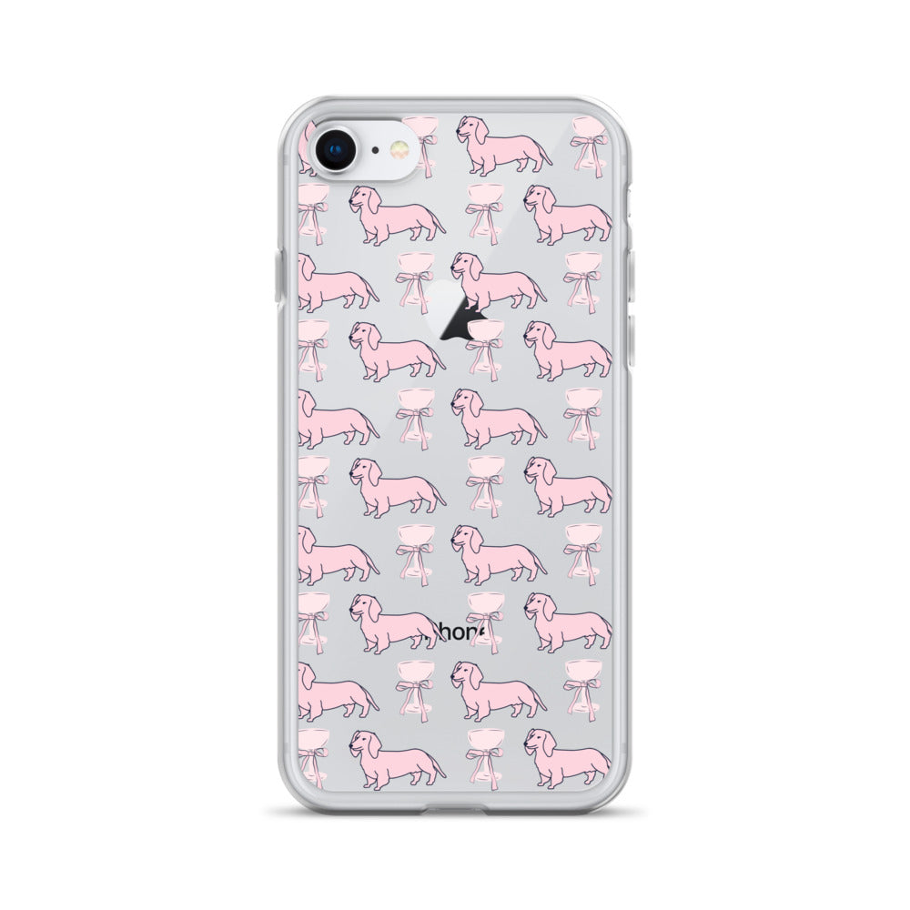 Puppies & Prosecco Pink Clear Case for iPhone®